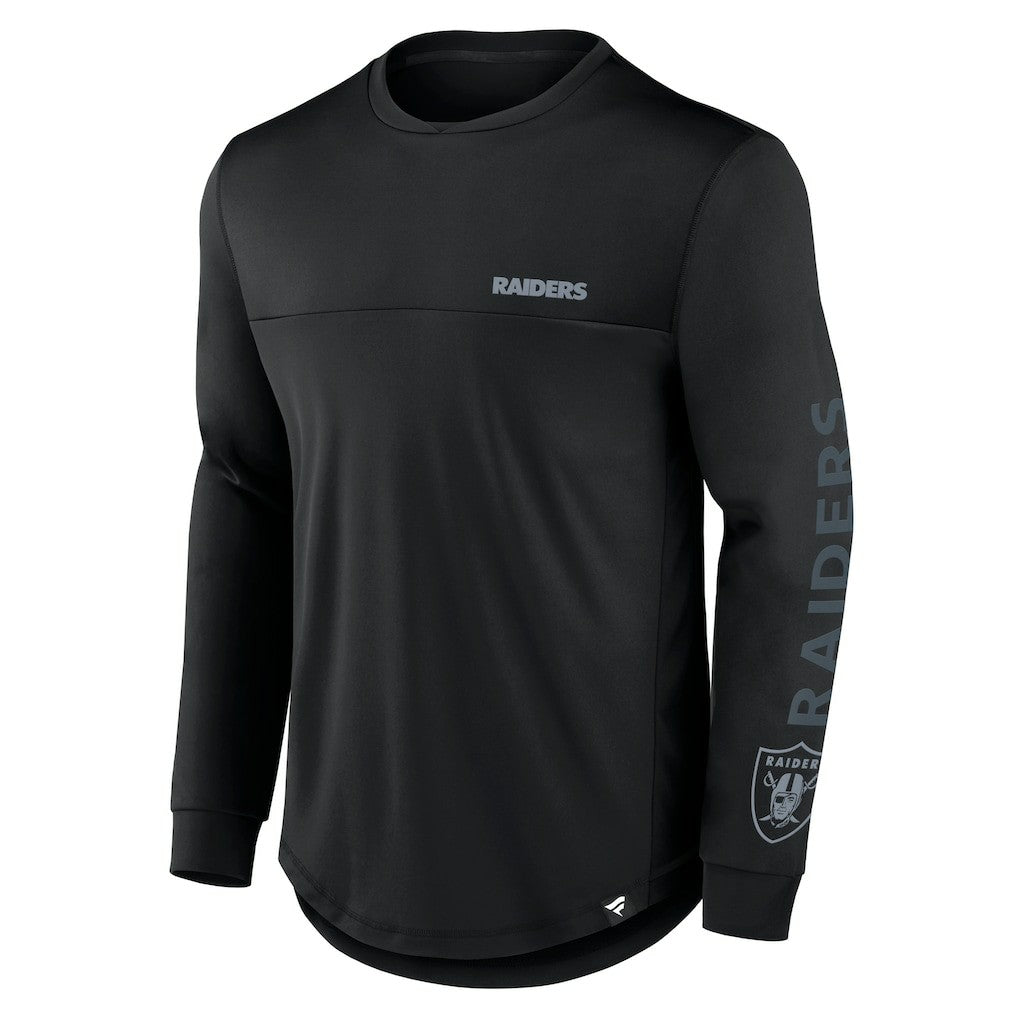 Las Vegas Raiders Blackout Long Sleeve T-Shirt Black - Fanatics