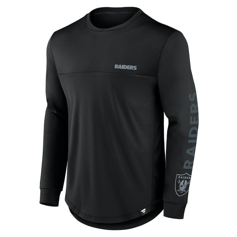 Las Vegas Raiders Blackout Long Sleeve T-Shirt Black - Fanatics
