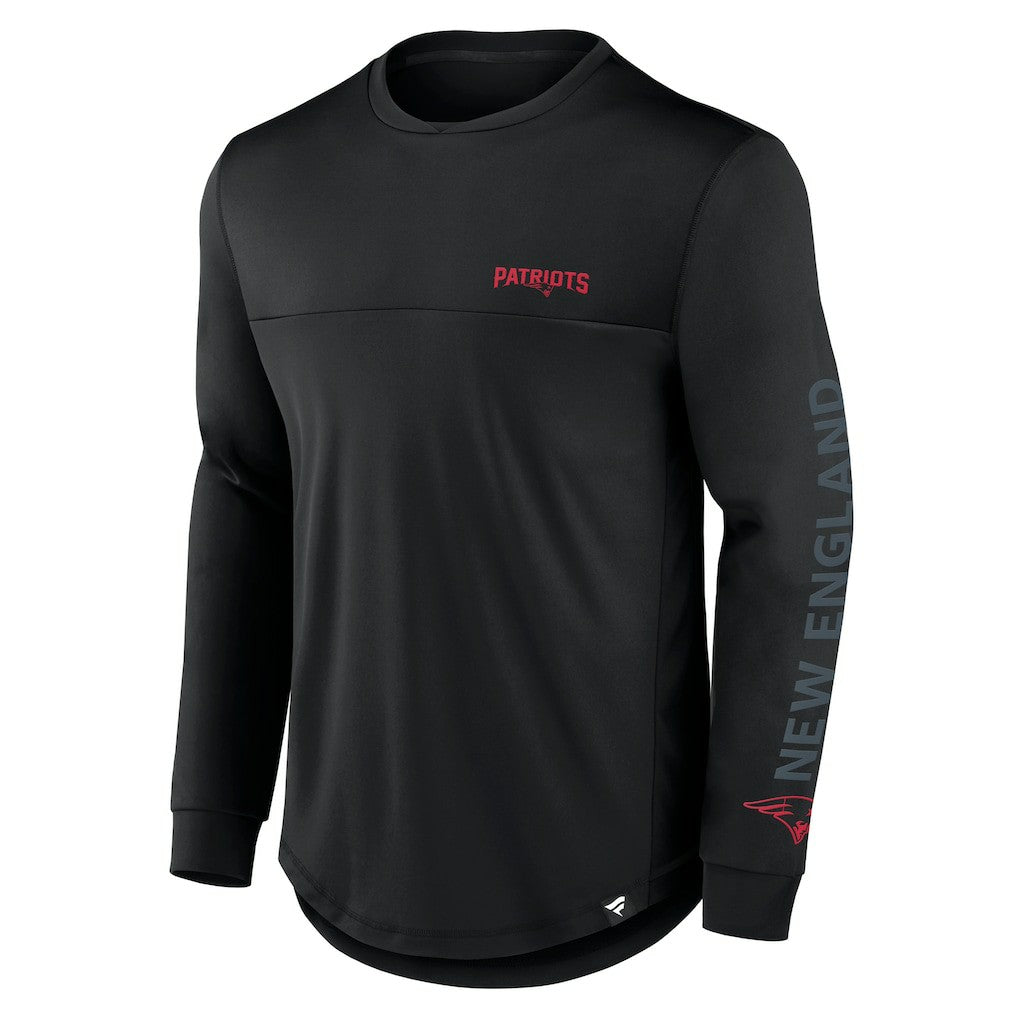 New England Patriots Blackout Long Sleeve T-Shirt Black - Fanatics