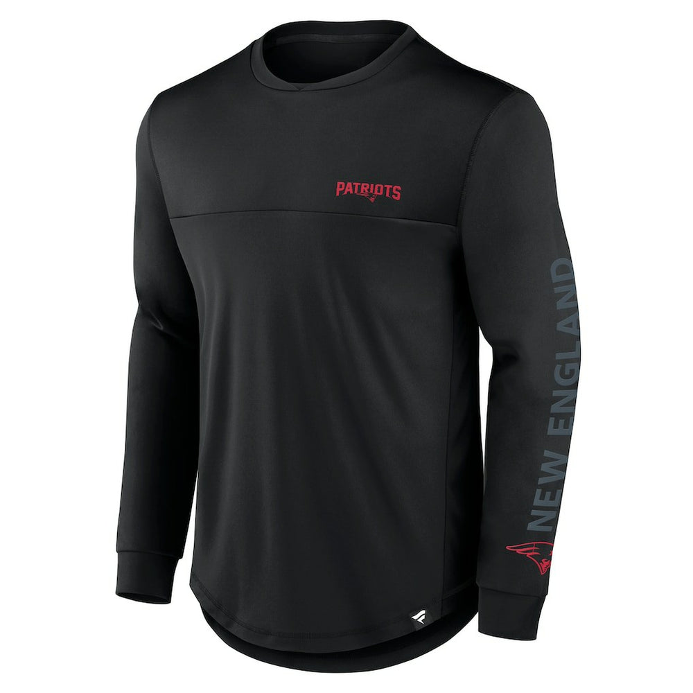 New England Patriots Blackout Long Sleeve T-Shirt Black - Fanatics