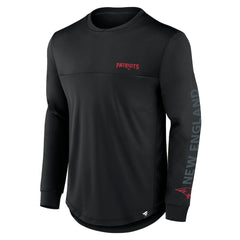 New England Patriots Blackout Long Sleeve T-Shirt Black - Fanatics