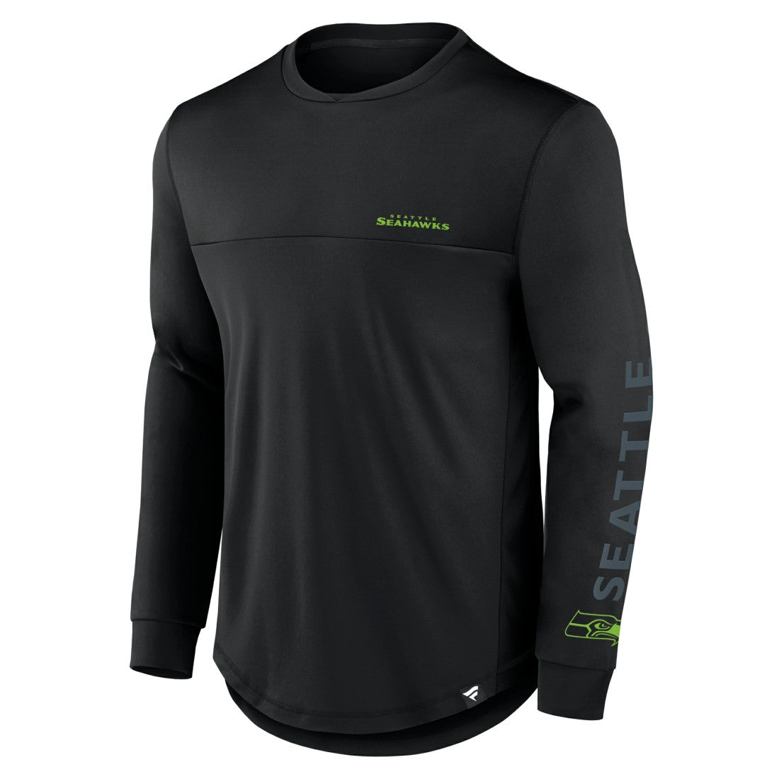 Seattle Seahawks Blackout Long Sleeve T-Shirt Black - Fanatics