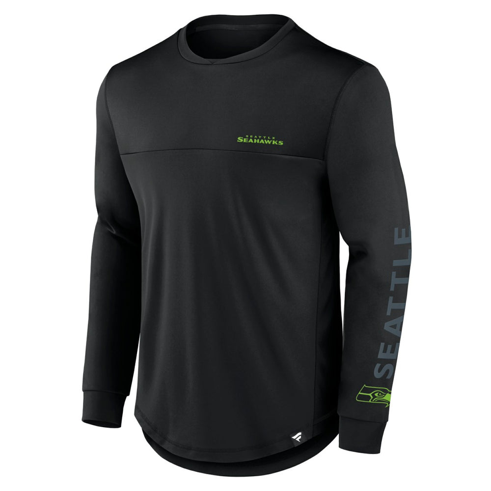 Seattle Seahawks Blackout Long Sleeve T-Shirt Black - Fanatics