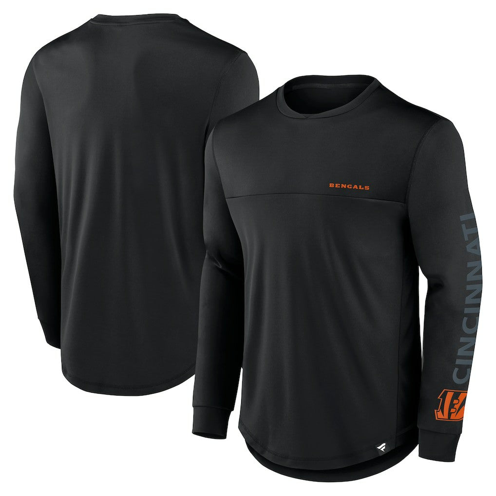 Cincinnati Bengals Blackout Long Sleeve T-Shirt Black - Fanatics