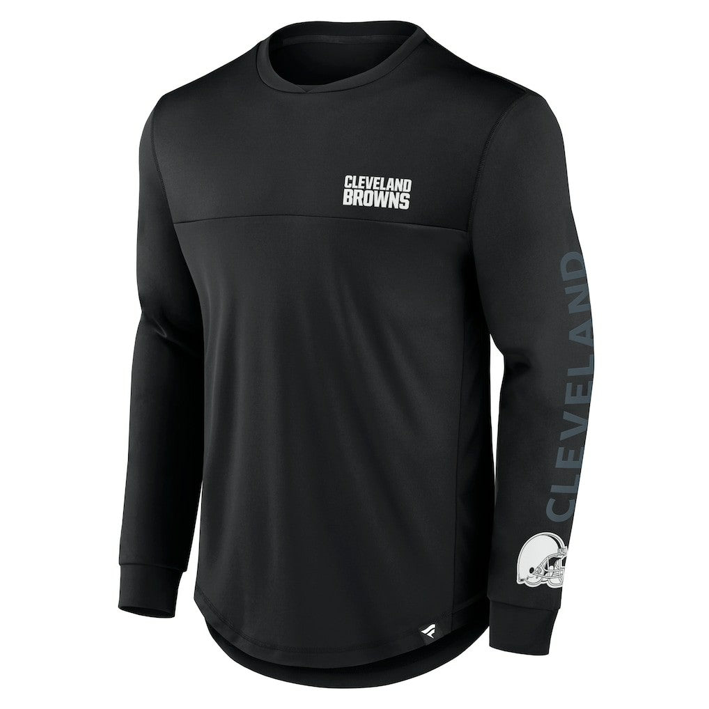Cleveland Browns Blackout Long Sleeve T-Shirt Black - Fanatics