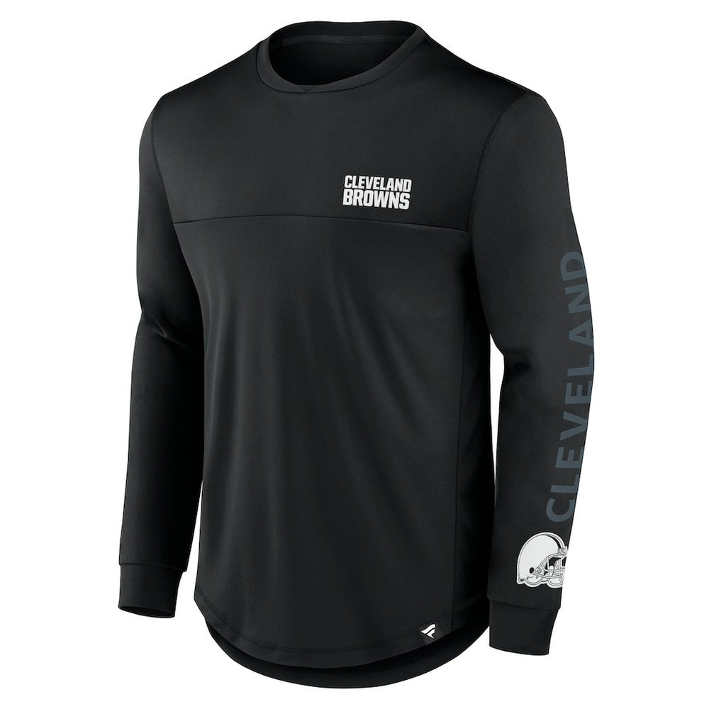 Cleveland Browns Blackout Long Sleeve T-Shirt Black - Fanatics
