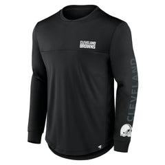 Cleveland Browns Blackout Long Sleeve T-Shirt Black - Fanatics