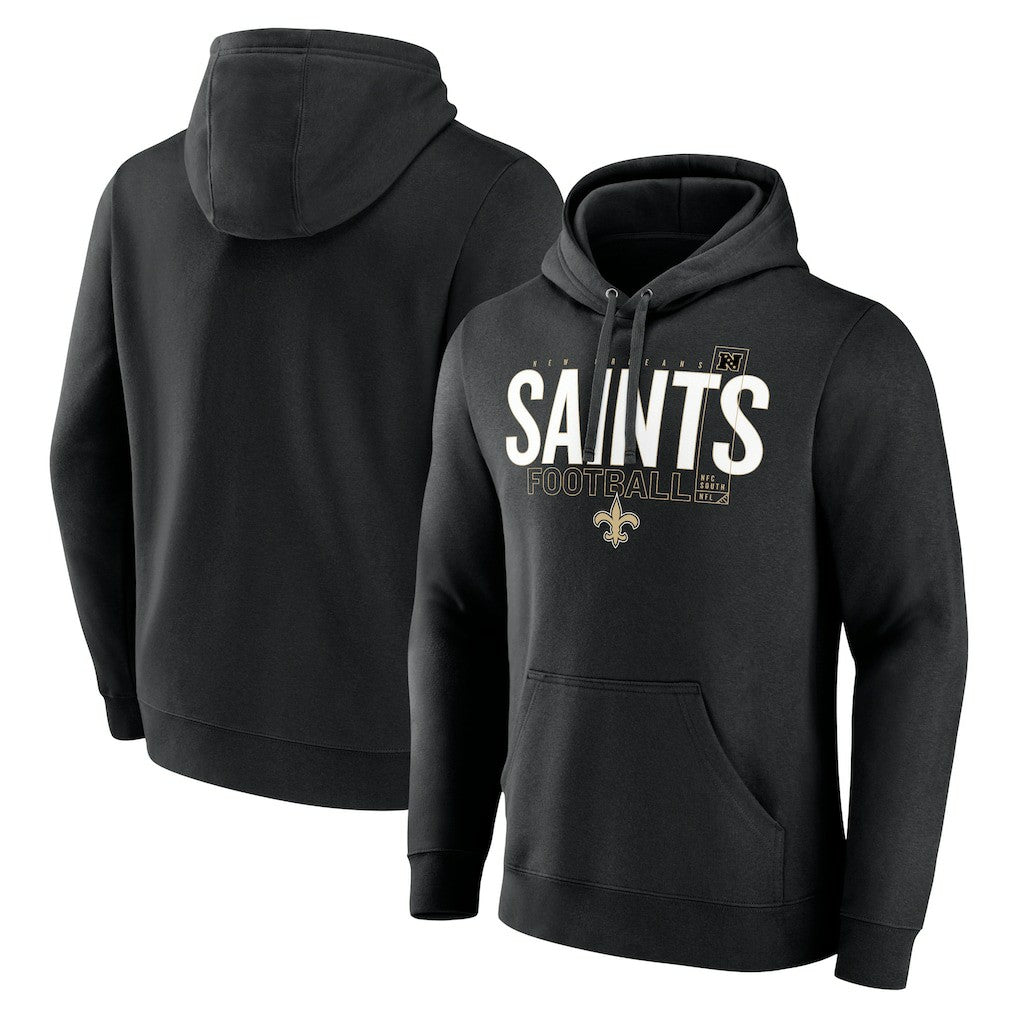 New Orleans Saints Pylon Outline Pullover Hoodie Black - Fanatics