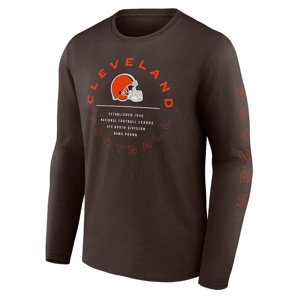 Cleveland Browns Stat Sheet Long Sleeve T-Shirt Brown - Fanatics