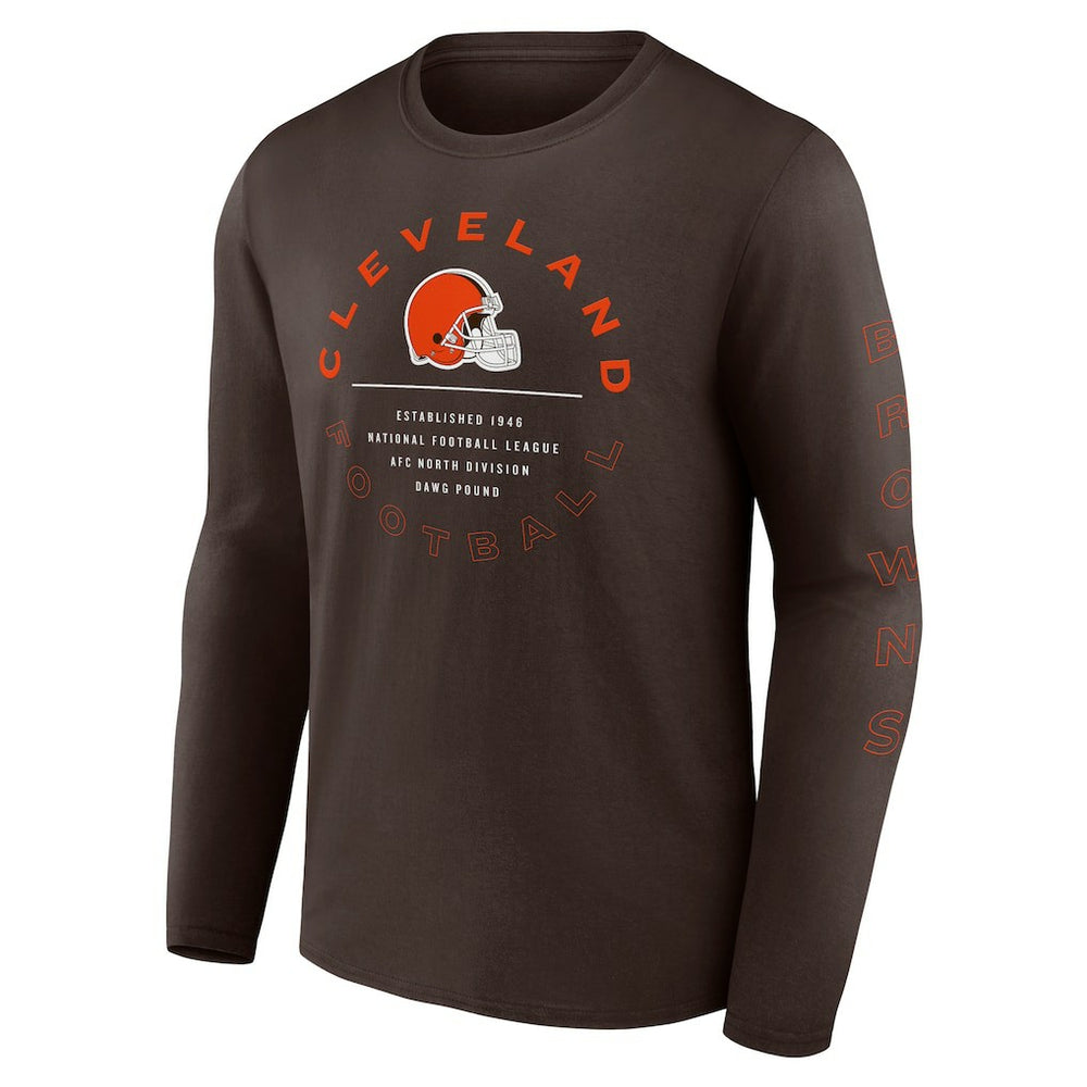 Cleveland Browns Stat Sheet Long Sleeve T-Shirt Brown - Fanatics