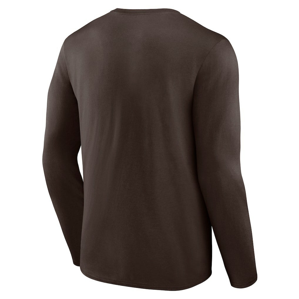 Cleveland Browns Stat Sheet Long Sleeve T-Shirt Brown - Fanatics