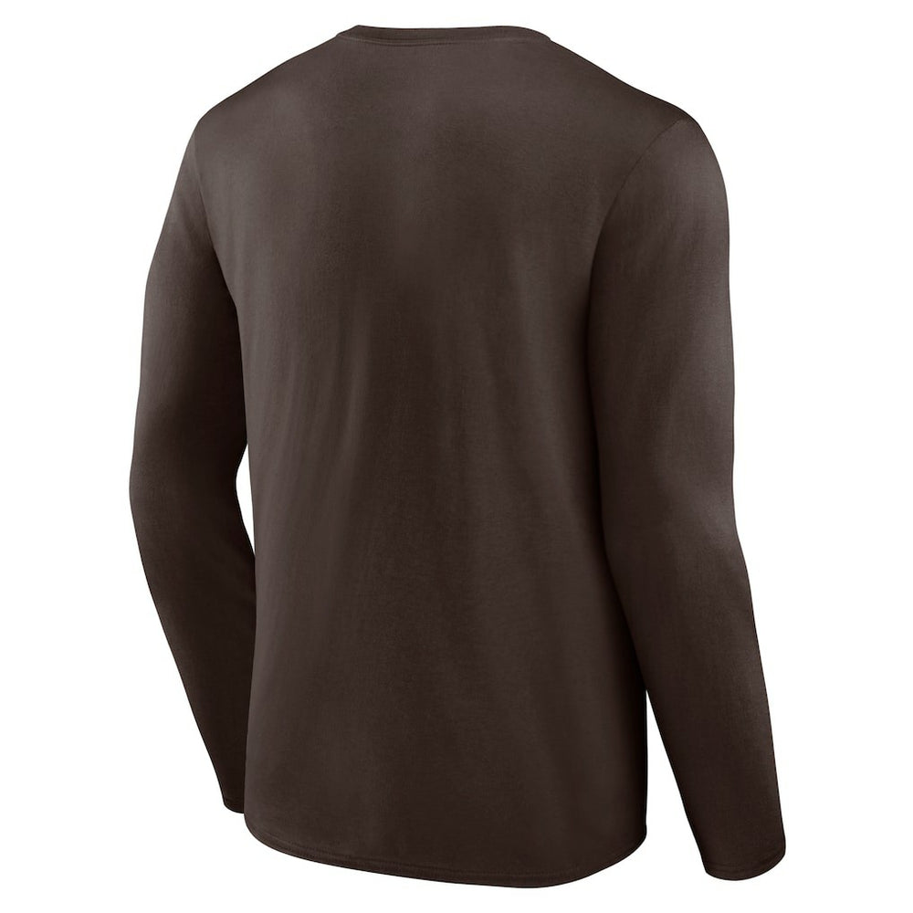 Cleveland Browns Stat Sheet Long Sleeve T-Shirt Brown - Fanatics