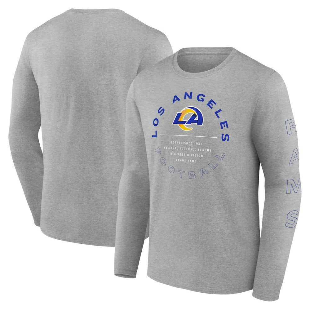 Los Angeles Rams Stat Sheet Long Sleeve T-Shirt Heather Gray - Fanatics