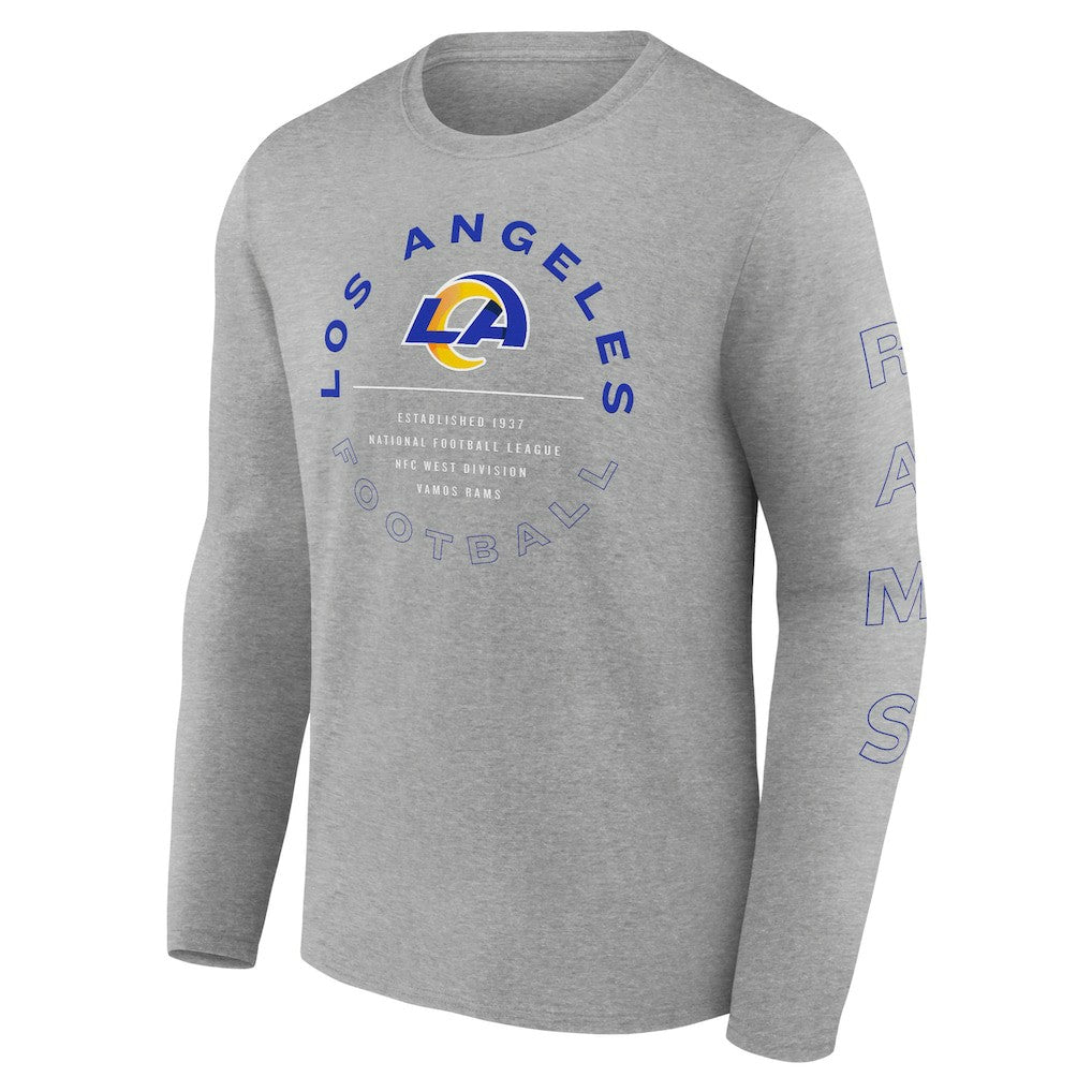 Los Angeles Rams Stat Sheet Long Sleeve T-Shirt Heather Gray - Fanatics