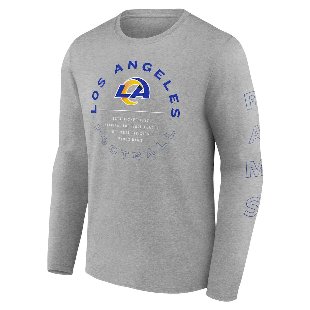 Los Angeles Rams Stat Sheet Long Sleeve T-Shirt Heather Gray - Fanatics
