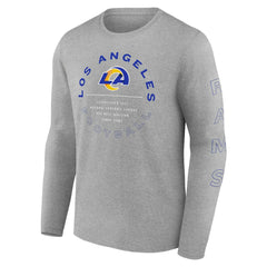Los Angeles Rams Stat Sheet Long Sleeve T-Shirt Heather Gray - Fanatics