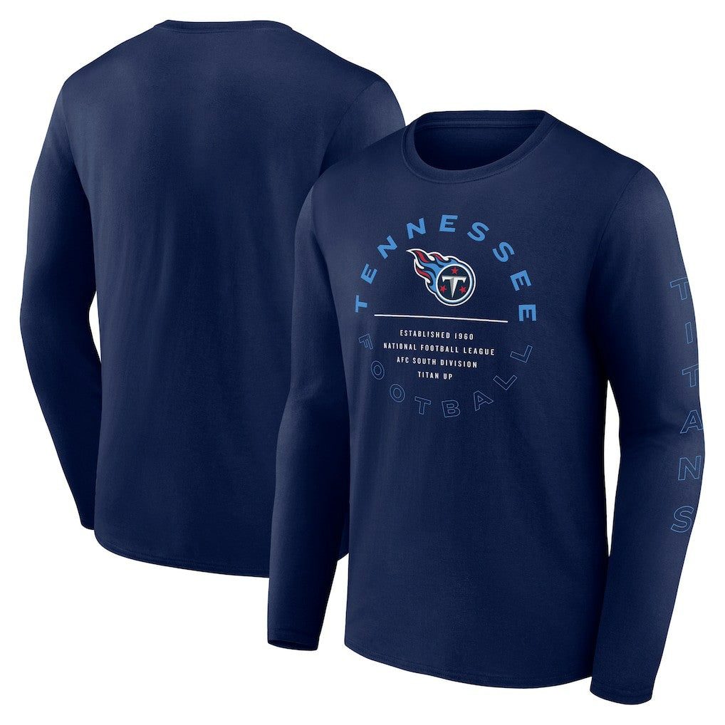 Tennessee Titans Stat Sheet Long Sleeve T-Shirt Navy - Fanatics