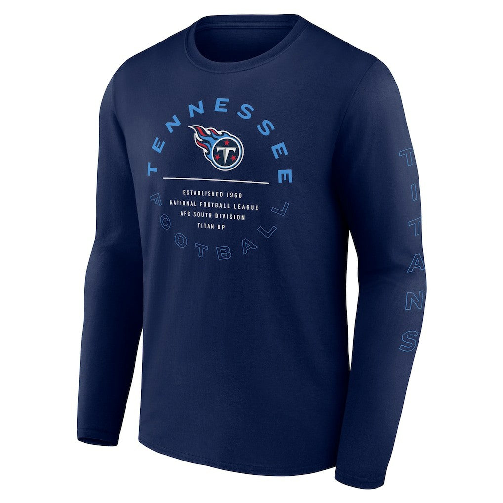Tennessee Titans Stat Sheet Long Sleeve T-Shirt Navy - Fanatics