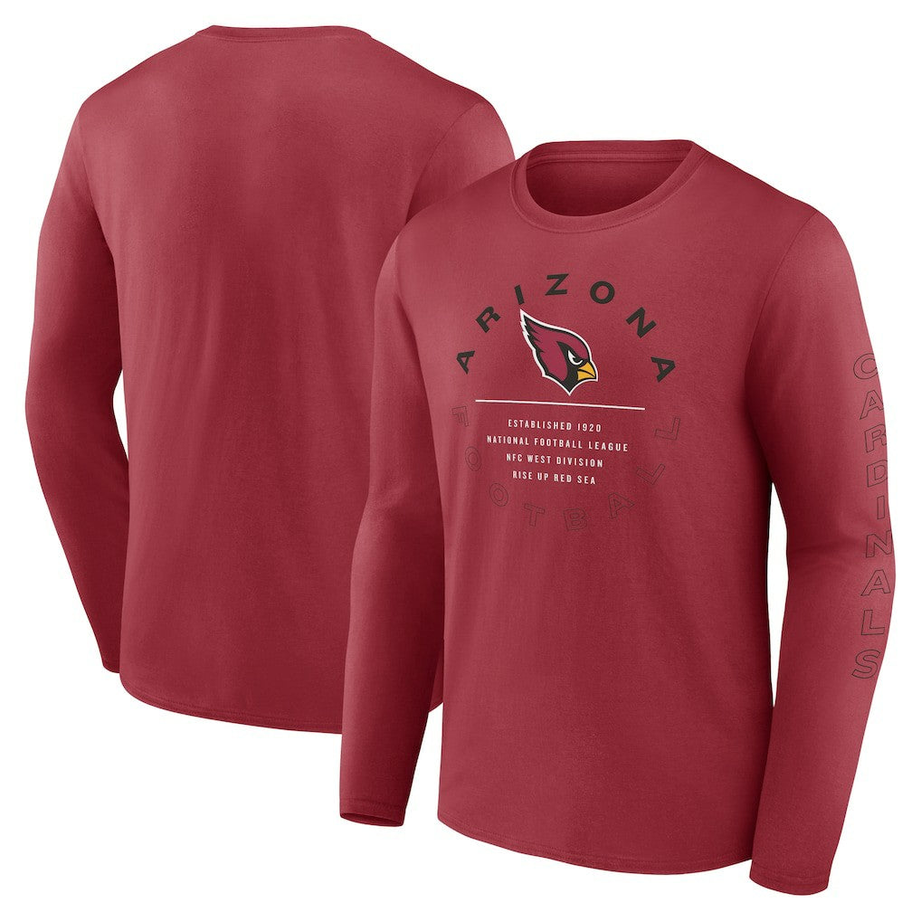 Arizona Cardinals Stat Sheet Long Sleeve T-Shirt Cardinal - Fanatics