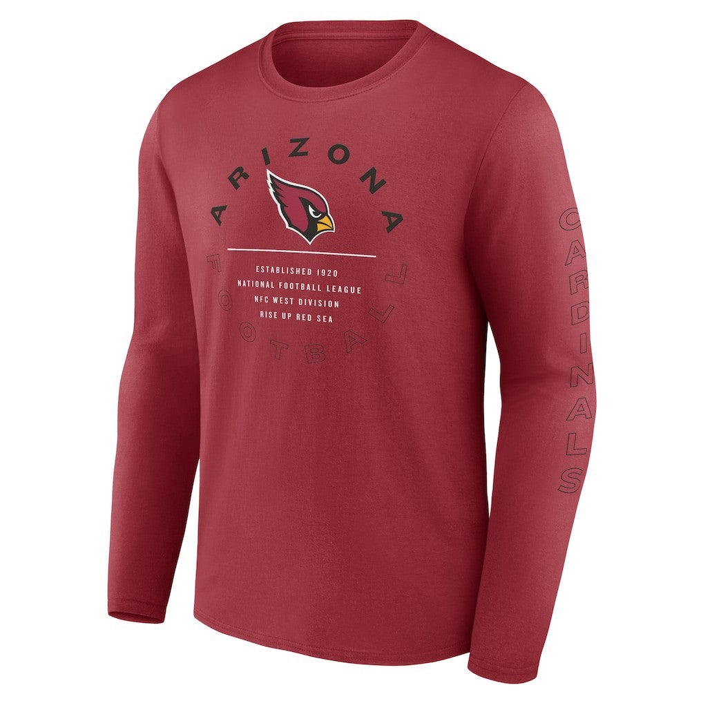 Arizona Cardinals Stat Sheet Long Sleeve T-Shirt Cardinal - Fanatics