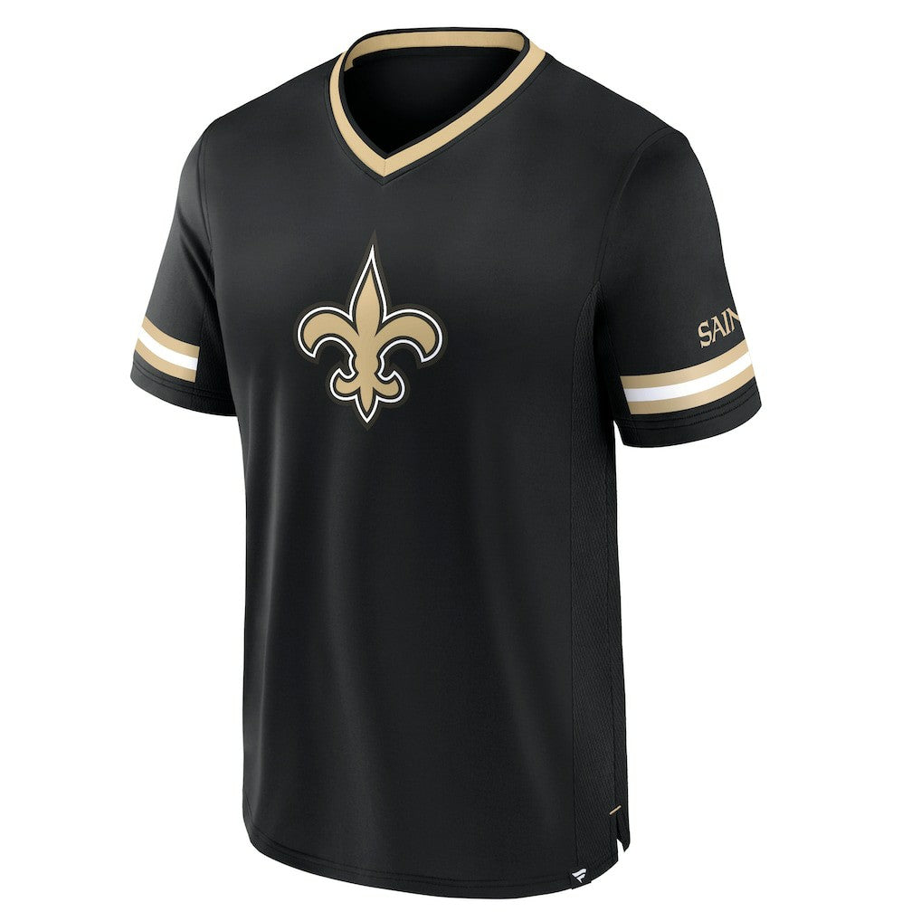 New Orleans Saints Stripe Stacking T-Shirt Black - Fanatics