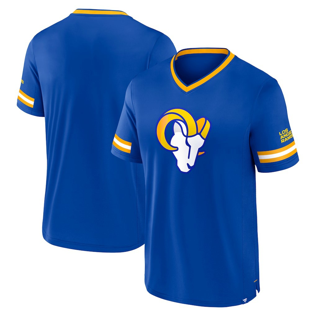 Los Angeles Rams Stripe Stacking T-Shirt Royal - Fanatics