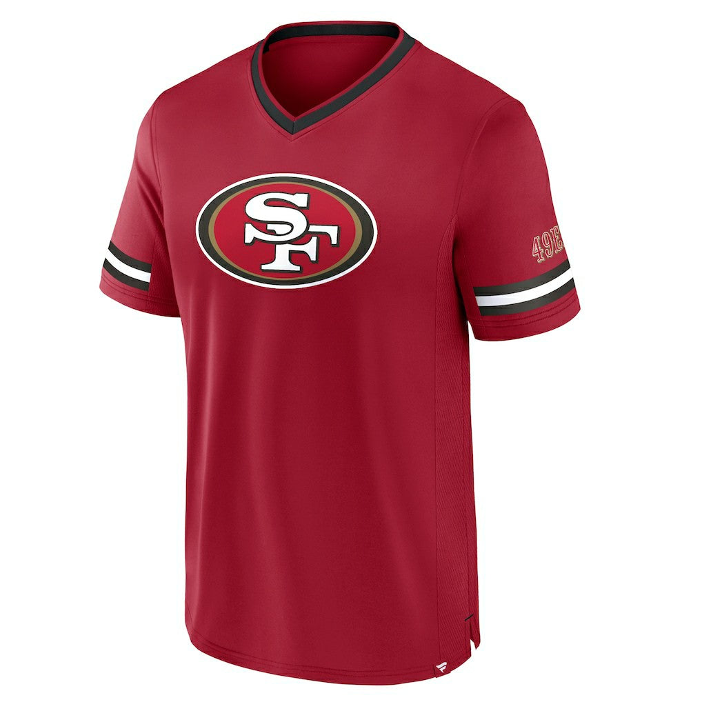 San Francisco 49ers Stripe Stacking T-Shirt Scarlet - Fanatics