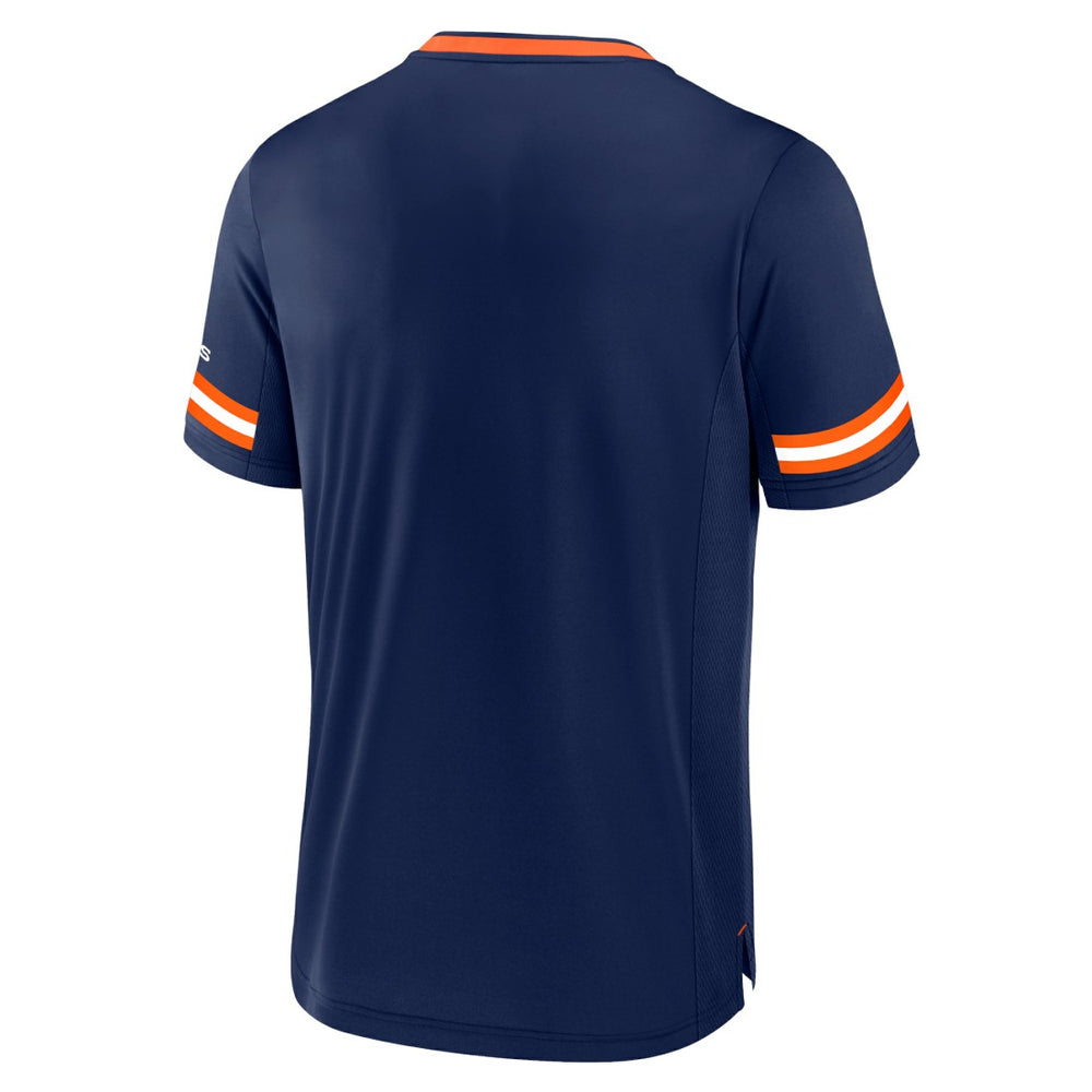 Denver Broncos Stripe Stacking T-Shirt Navy - Fanatics