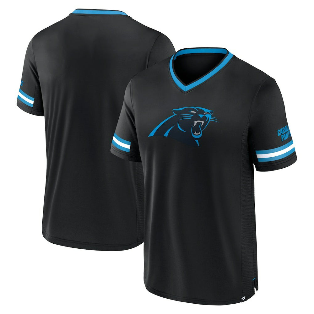 Carolina Panthers Stripe Stacking T-Shirt Black - Fanatics