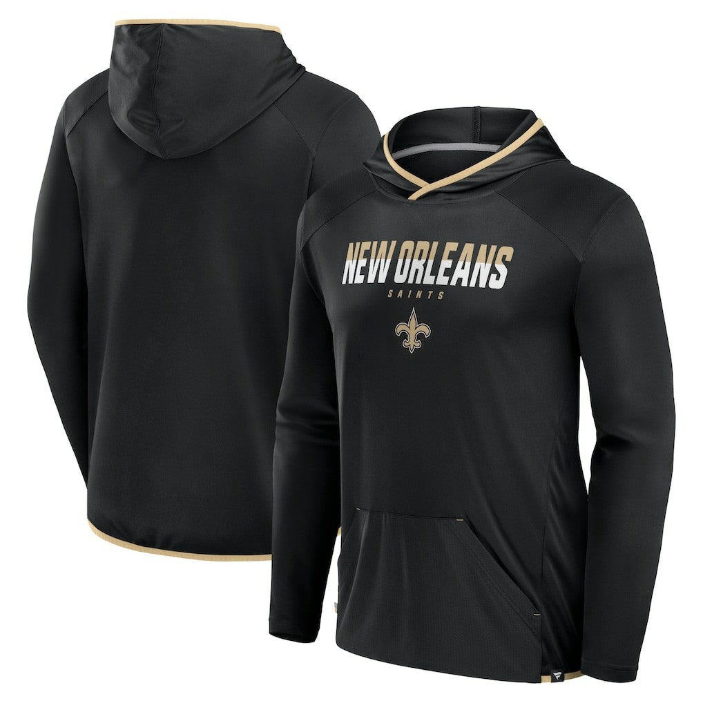 New Orleans Saints Transitional Defender Hoodie Long Sleeve T-Shirt Black - Fanatics