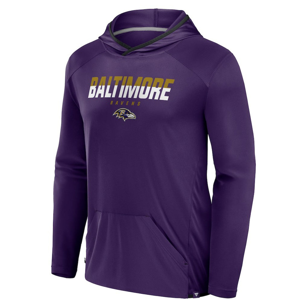 Baltimore Ravens Transitional Defender Hoodie Long Sleeve T-Shirt Purple - Fanatics