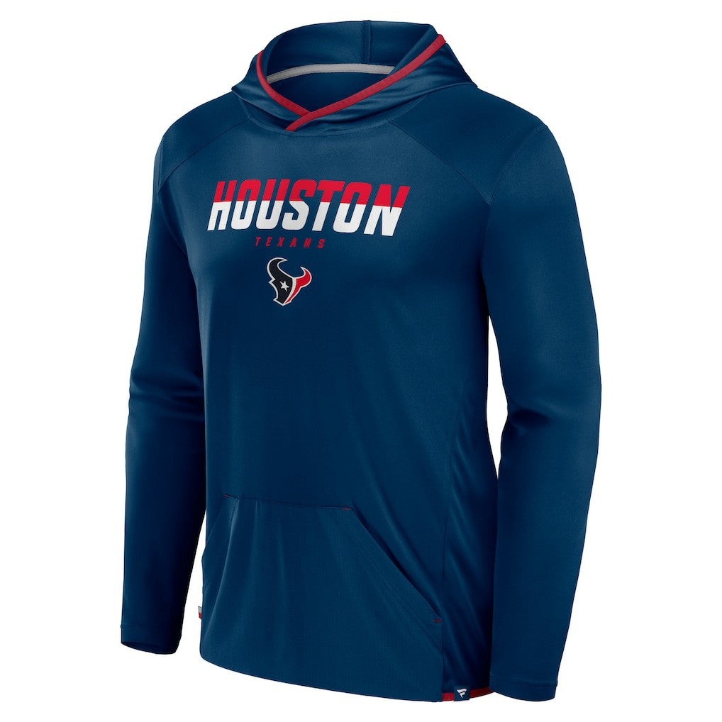 Houston Texans Transitional Defender Hoodie Long Sleeve T-Shirt Navy - Fanatics