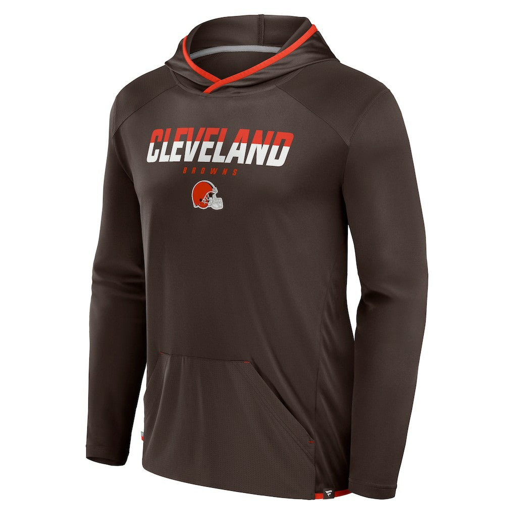 Cleveland Browns Transitional Defender Hoodie Long Sleeve T-Shirt Brown - Fanatics