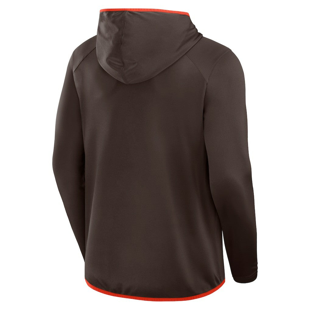 Cleveland Browns Transitional Defender Hoodie Long Sleeve T-Shirt Brown - Fanatics