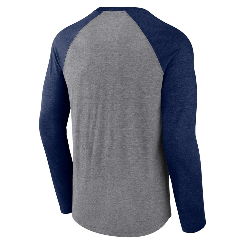 Tennessee Titans Tri-Blend Raglan Long Sleeve T-Shirt Heather Gray/Navy - Fanatics