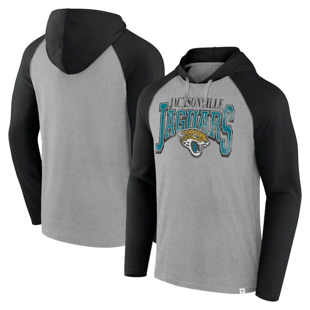 Jacksonville Jaguars Under Center Long Sleeve Hoodie T-Shirt Gray/Black - Fanatics