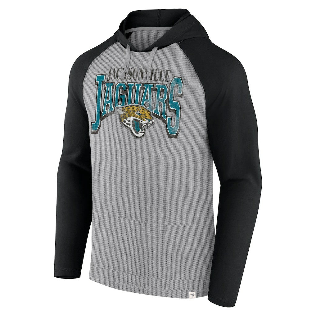 Jacksonville Jaguars Under Center Long Sleeve Hoodie T-Shirt Gray/Black - Fanatics