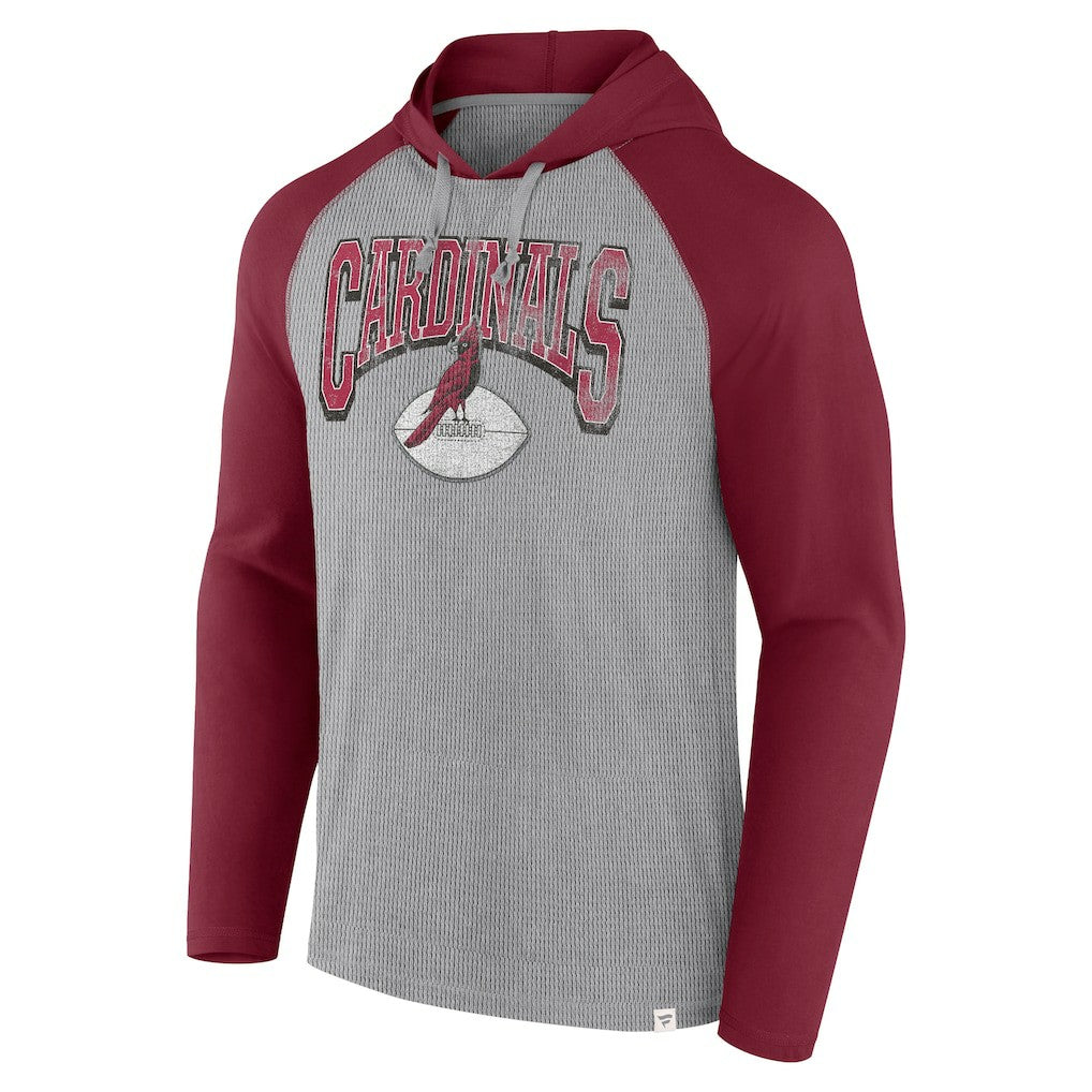 Arizona Cardinals Under Center Long Sleeve Hoodie T-Shirt Gray/Cardinal - Fanatics