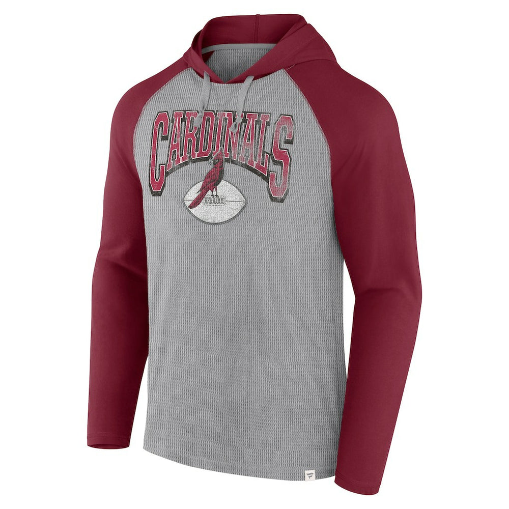 Arizona Cardinals Under Center Long Sleeve Hoodie T-Shirt Gray/Cardinal - Fanatics