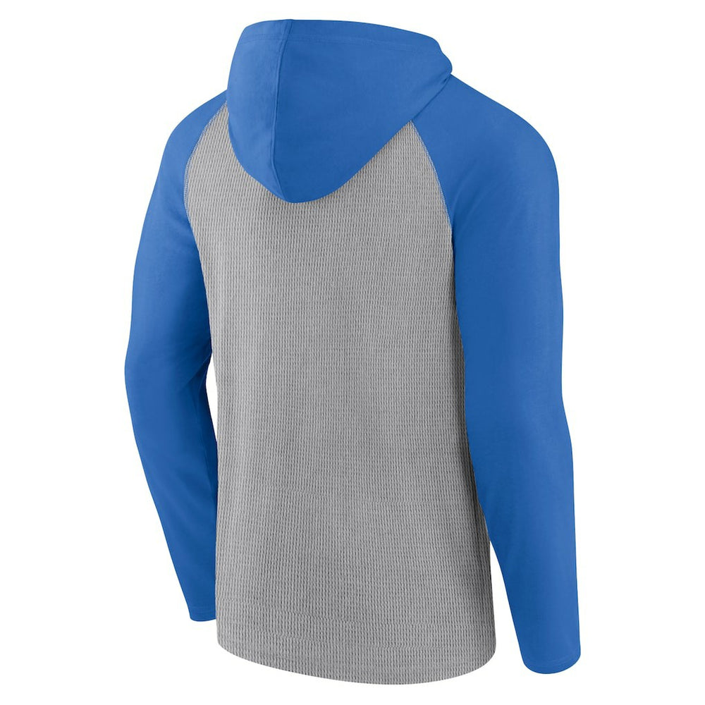 Los Angeles Chargers Under Center Long Sleeve Hoodie T-Shirt Gray/Powder Blue - Fanatics