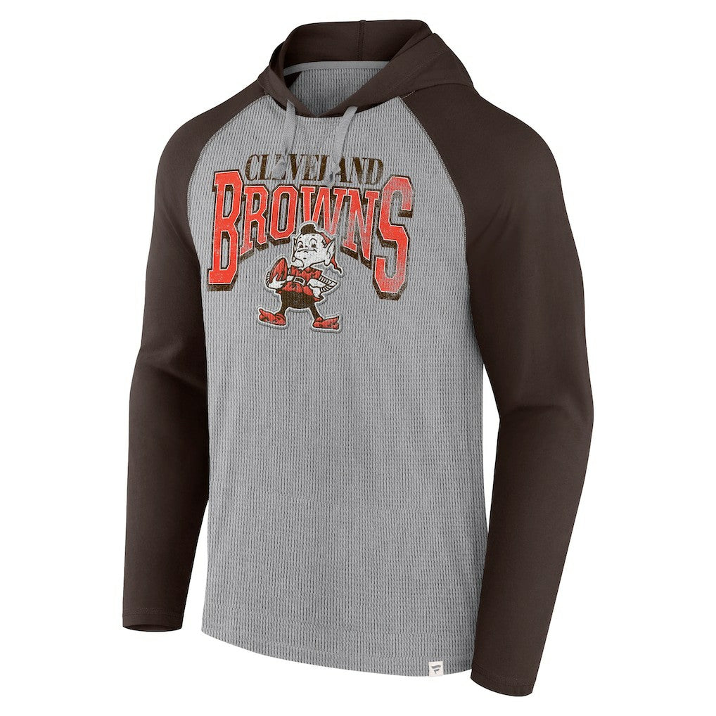 Cleveland Browns Under Center Long Sleeve Hoodie T-Shirt Gray/Brown - Fanatics