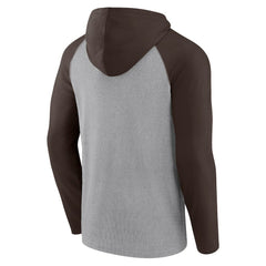 Cleveland Browns Under Center Long Sleeve Hoodie T-Shirt Gray/Brown - Fanatics