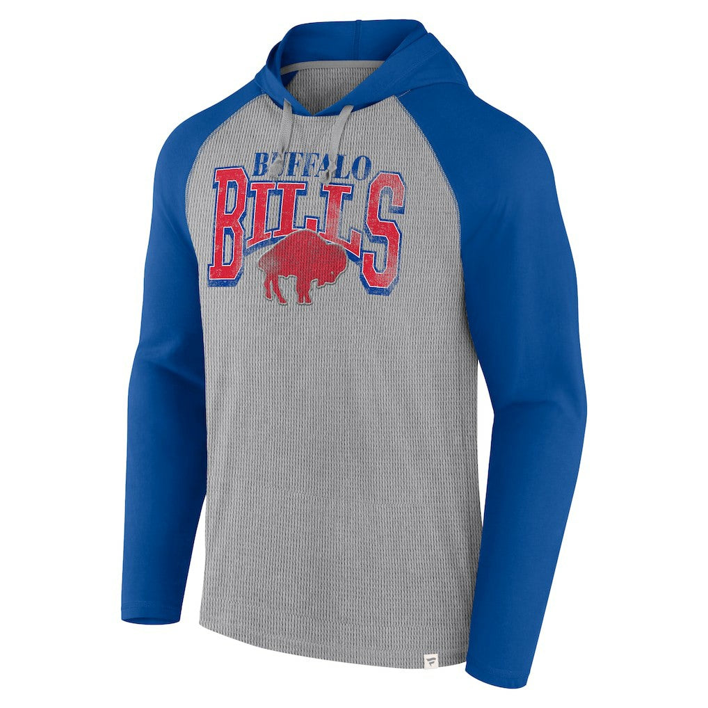 Buffalo Bills Under Center Long Sleeve Hoodie T-Shirt Gray/Royal - Fanatics