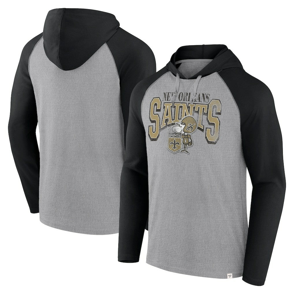 New Orleans Saints Under Center Long Sleeve Hoodie T-Shirt Gray/Black - Fanatics