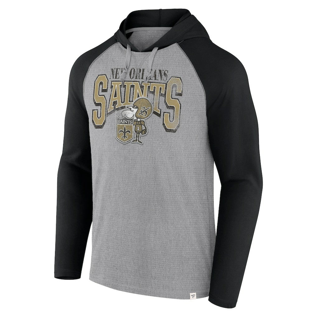 New Orleans Saints Under Center Long Sleeve Hoodie T-Shirt Gray/Black - Fanatics