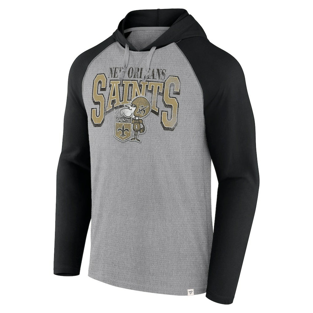 New Orleans Saints Under Center Long Sleeve Hoodie T-Shirt Gray/Black - Fanatics
