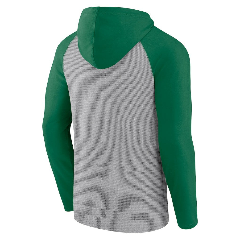 New York Jets Under Center Long Sleeve Hoodie T-Shirt Gray/Kelly Green - Fanatics