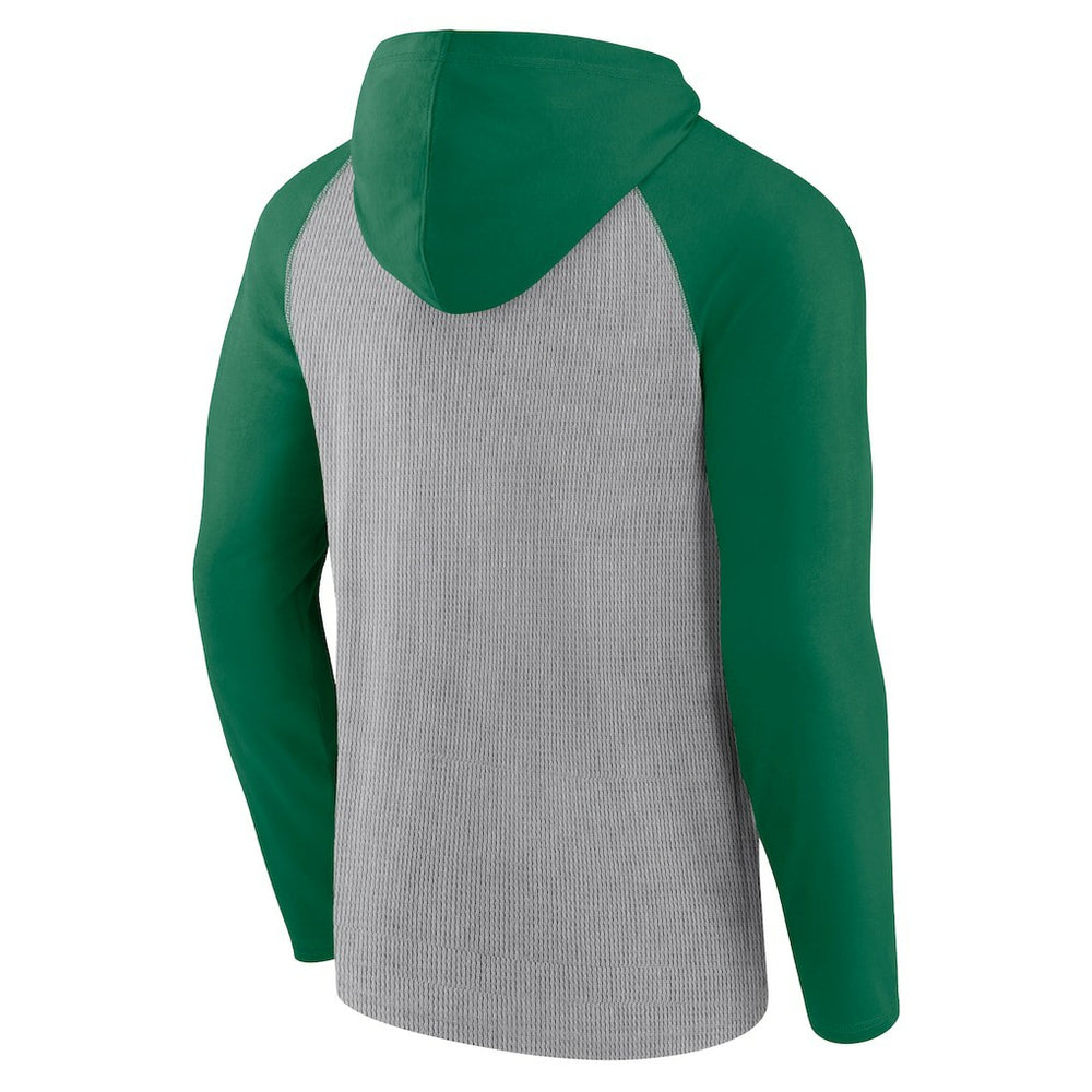 New York Jets Under Center Long Sleeve Hoodie T-Shirt Gray/Kelly Green - Fanatics