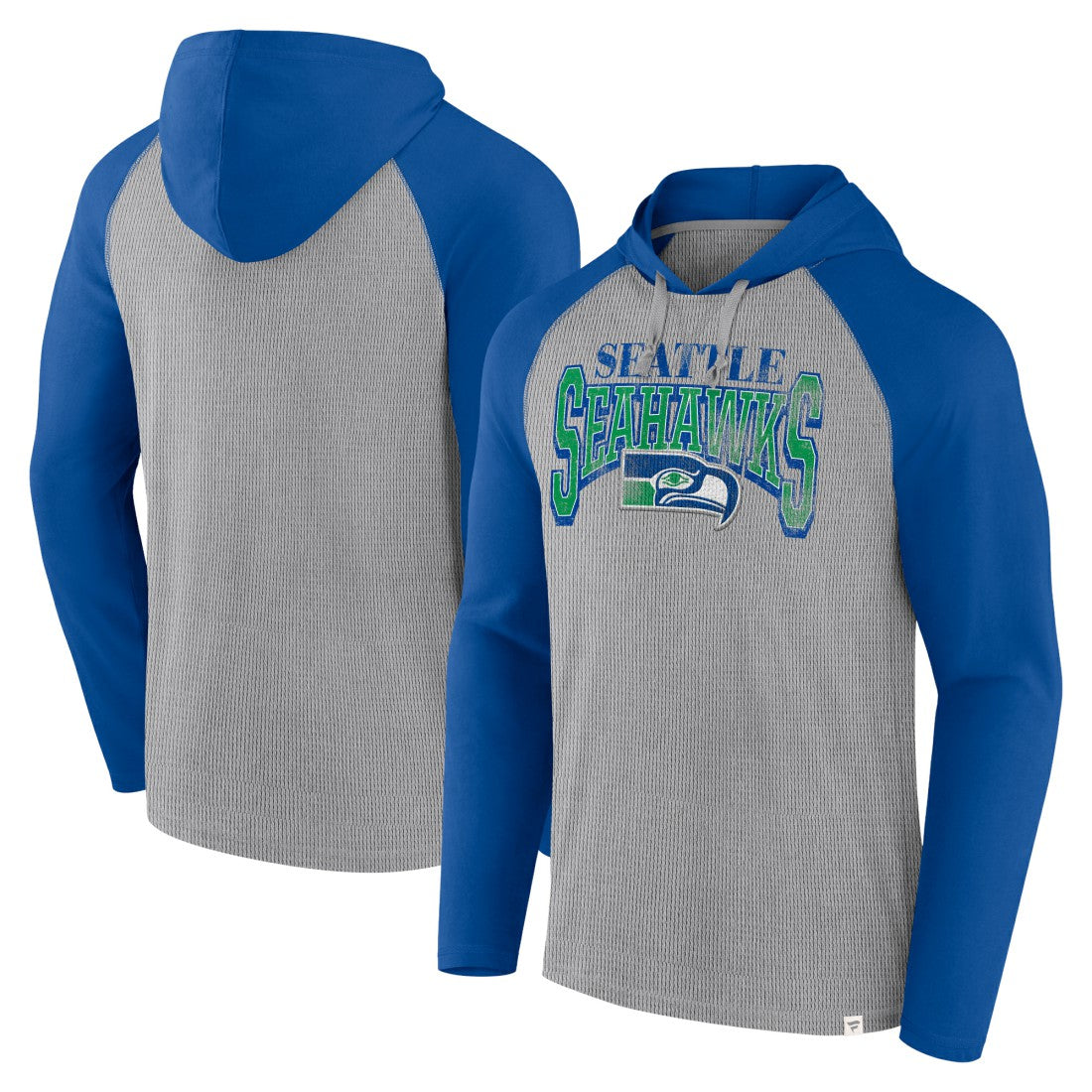 Seattle Seahawks Under Center Long Sleeve Hoodie T-Shirt Gray/Royal - Fanatics
