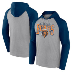 Chicago Bears Under Center Long Sleeve Hoodie T-Shirt Gray/Navy - Fanatics